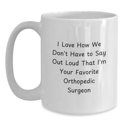 Funny Orthopedic Surgeon Gifts for Him, White Coffee Mug, Merry Christmas Unique Presents from Family - Main
