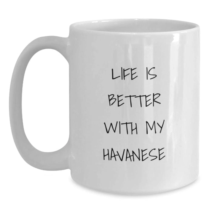 Funny Havanese Dog White Coffee Mugs Gifts for Havanese Dog Lovers from Family and Friends - Main