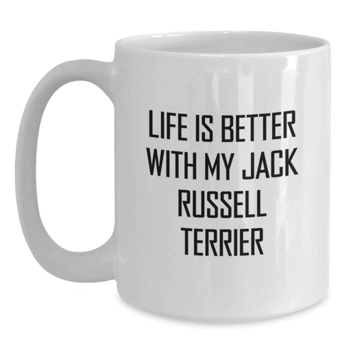 Funny Jack Russell Terrier Dog White Coffee Mug Gifts from Friends and Family for Jack Russell Terrier Dog Owners Birthday Unique Gifts - Main