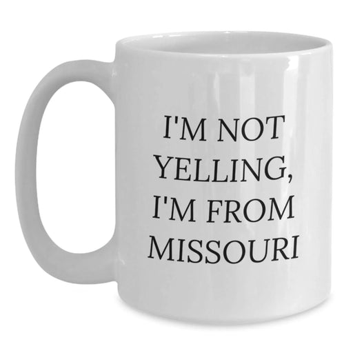 Funny White Coffee Mugs from Missouri, Perfect Valentine's Gifts for Men from Friends - Main