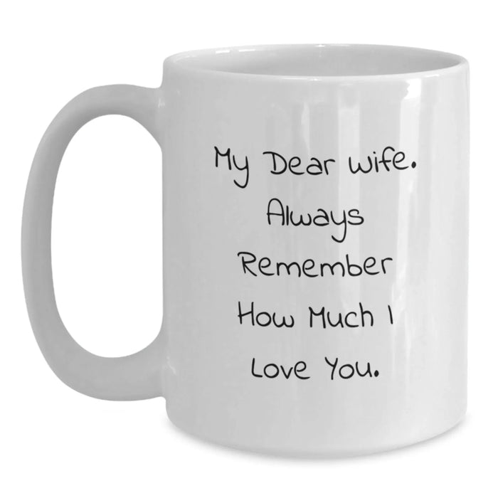 Funny Wife White Coffee Mug Gift from Husband, Christmas Unique Gifts, Always Remember How Much I Love You, White Ceramic Mug - Main
