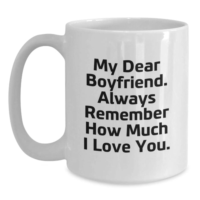 Funny Sweetheart Gifts, Christmas Unique Presents for Him, White Ceramic Coffee Mug - 'My Dear Sweetheart' - Main