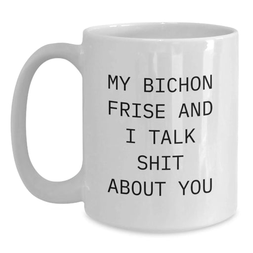Funny Bichon Frise Dog Lover Gifts from Friends for Men and Women on Christmas Unique Mugs - Main