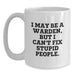 Funny Warden White Coffee Mug Gifts from Friends and Family for Christmas Unique Presents - Main