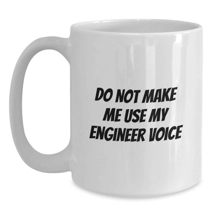 Funny Engineer Gifts from Men to Coworkers, Christmas Unique Engineer White Coffee Mug for Engineer Friends - Main