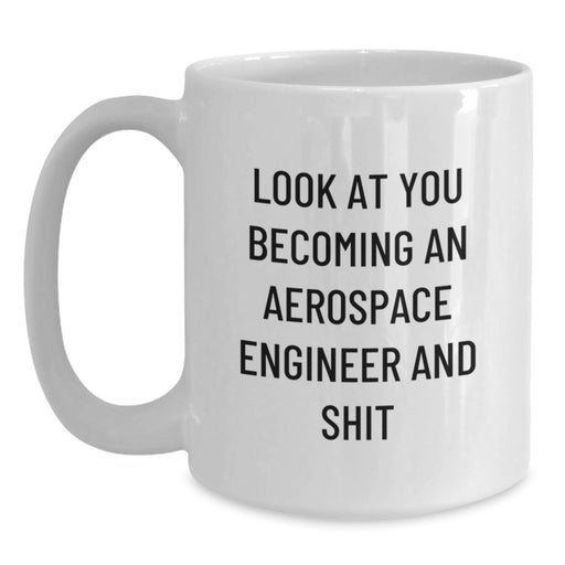 Aerospace Engineer Gifts Funny Unique White Coffee Mugs from Friends to Aerospace Engineer at Christmas - Main