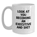 Executive White Coffee Mug, Funny Quote, Birthday Unique Gift from Friends to Executive, Unique Gifts for Him - Main