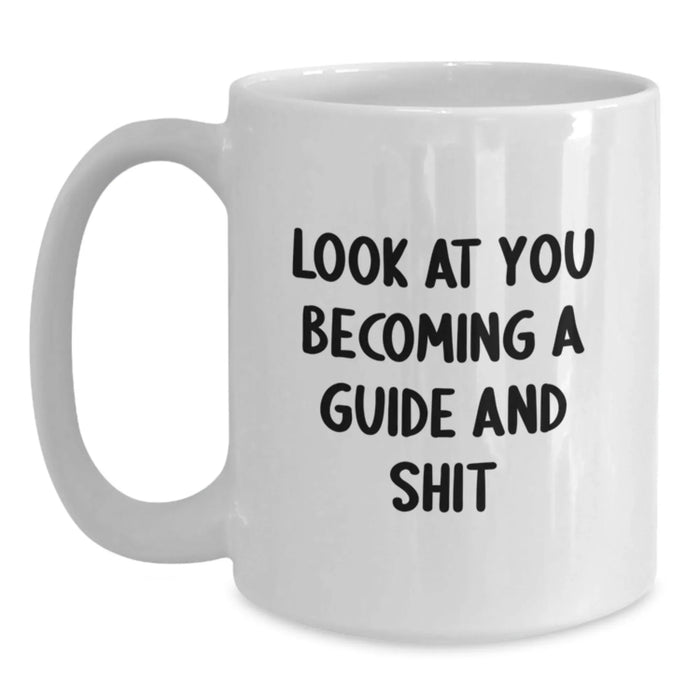 Funny White Coffee Mug for Guide Enthusiasts Gifts from Friends, Christmas Unique Gifts for Guide Lovers - Main