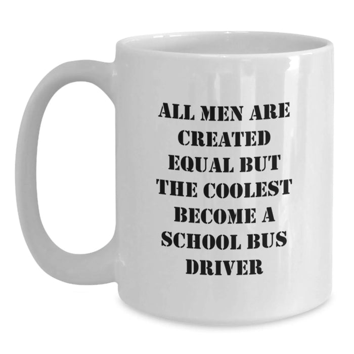Funny School Bus Driver White Coffee Mugs Gifts for Men from Family, Perfect Christmas Unique Present - Main