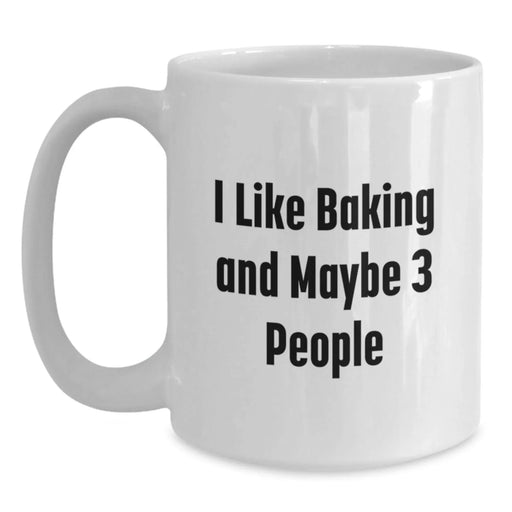 Baking Enthusiast's Christmas Unique Gift Ideas Funny White Coffee Mug for Friends Family, Gifts from Men to Women, Baking Lover Mug - Main