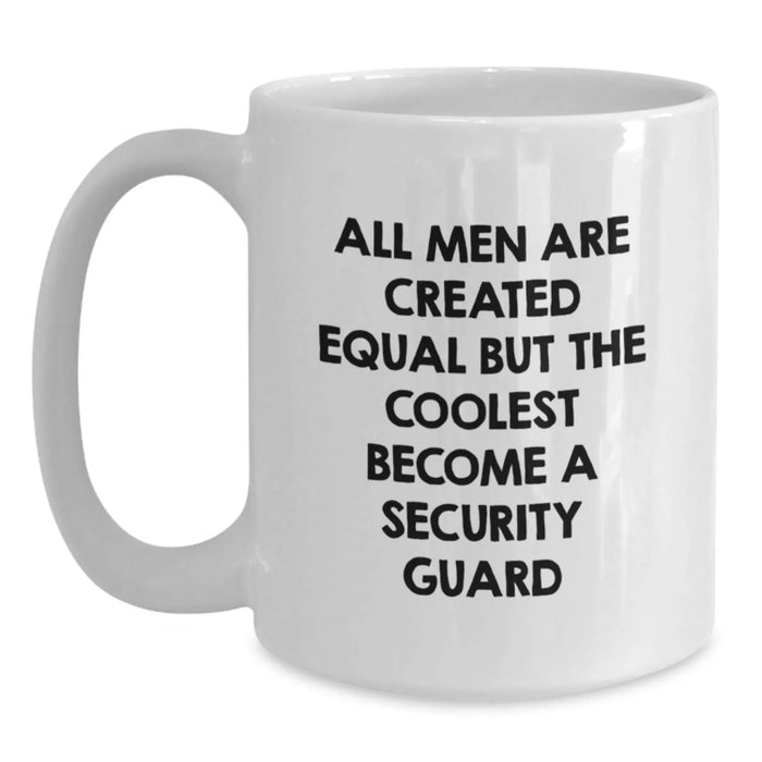 Funny Security Guard Gifts from Men, White Coffee Mug for Christmas Unique Presents for Friends, Family, and Coworkers - Main