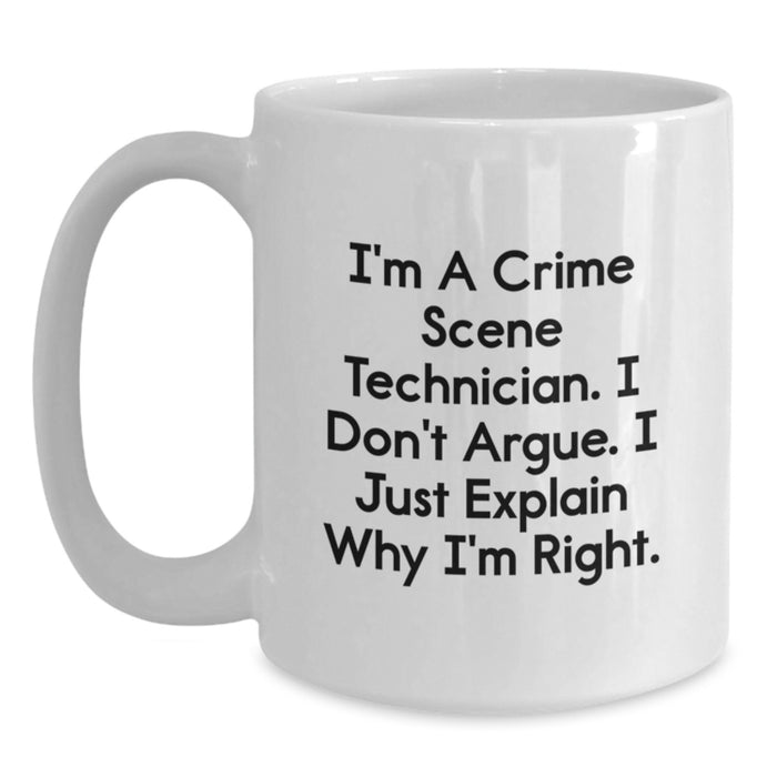 Gifts for Crime Scene Technicians, Funny White Coffee Mugs, Valentine's Unique - Main