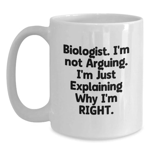 Funny Biologist Gifts from Friends for Christmas Unique White Coffee Mugs Biologist - Main