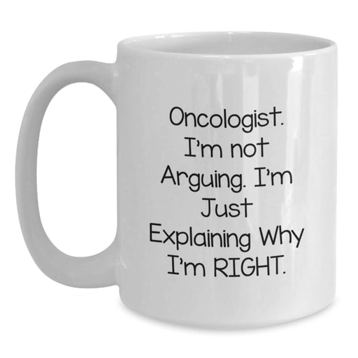 Funny Oncologist Gifts from Friends, White Coffee Mug for Oncologist Men, Inspirational Christmas Unique Gifts - Main