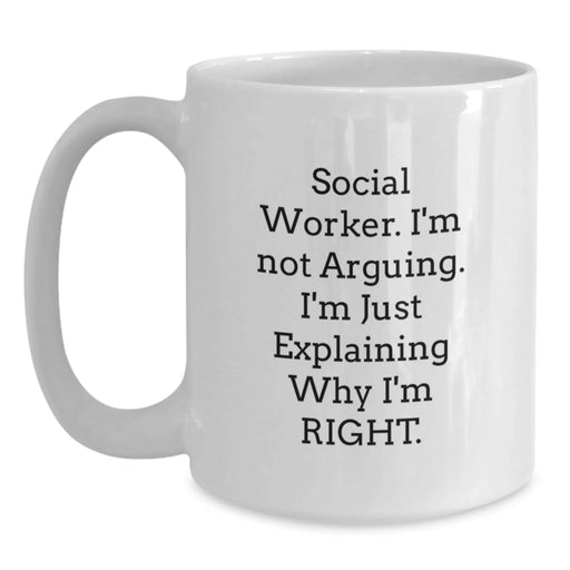 Funny Social Worker Gifts from Friends for Valentine's Unique White Coffee Mug - Main