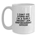 Funny Christmas Unique Gifts for Law Enforcement Officer Men from Family - White Coffee Mug - 'I Can't Fix Stupid But I'm A Fairly Decent Law Enforcement Officer' - Main