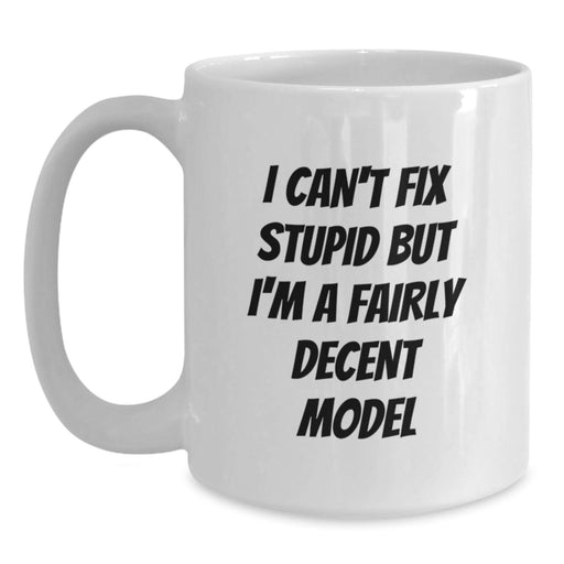 Funny Model White Coffee Mug Gifts from Friends for Valentine's Unique Model Lover - Main