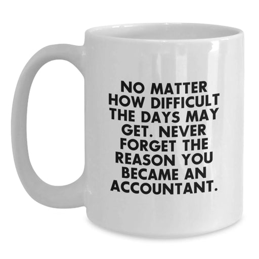 Funny Accountant White Coffee Mug Gifts from Coworkers to Accountant, Inspirational Quote for Christmas Unique Presents - Main