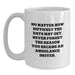 Ambulance Driver White Coffee Mug - Funny Quote 'No Matter How Difficult The Days May Get...' - Main