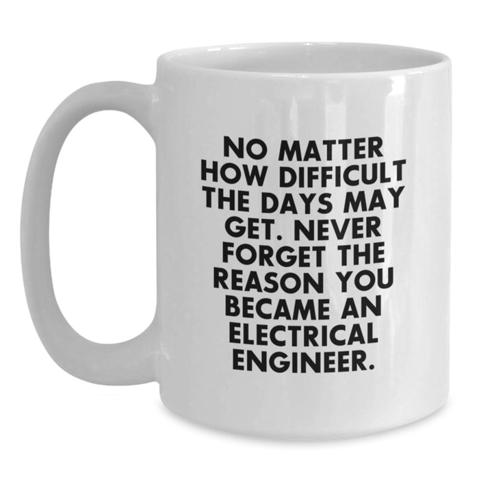 Gifts from Men to Electrical Engineer Friends on Valentine's - White Coffee Mug with Inspirational Quote - Main