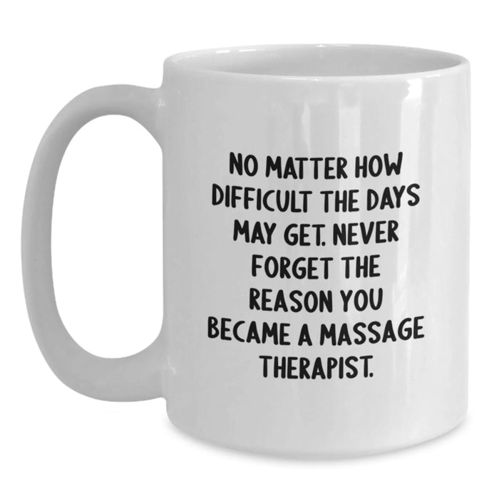 Funny Massage Therapist Gifts for Her, White Coffee Mug, Unique Mother's Day Unique Gifts from Friends, Family - Main