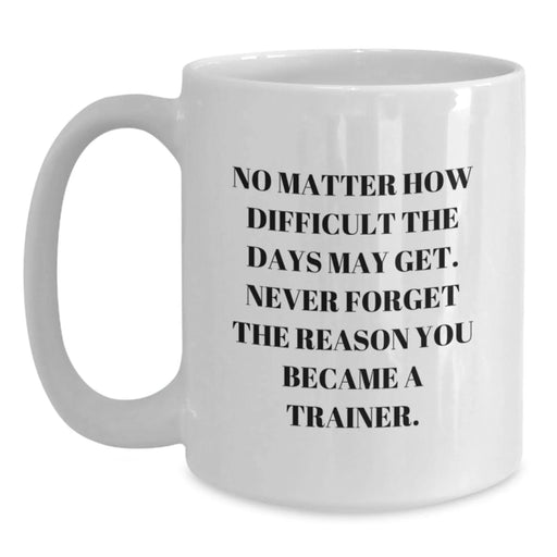 Funny Inspirational Gifts for Trainers from Men, Unique Christmas Unique Gifts for Trainers, Funny White Coffee Mug for Trainers - Main