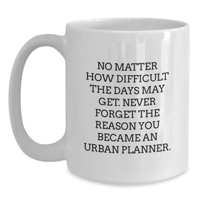 Gifts from Family for Urban Planner Friends and Coworkers - Inspirational Coffee Mug for Urban Planner Graduates Birthday Celebration - Funny Quote White Coffee Mug for Urban Planner - Main