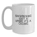 Funny Backpacking Gifts for Men - White Coffee Mug with Inspirational Quote 'Backpacking Isn't A Hobby. It's A Calling.' for Dad on Father's Day - Main
