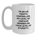 Funny Air Traffic Controller Valentine's Gifts from Men for Air Traffic Controller Friends, Cute White Coffee Mug with Sarcasm Quote - Main
