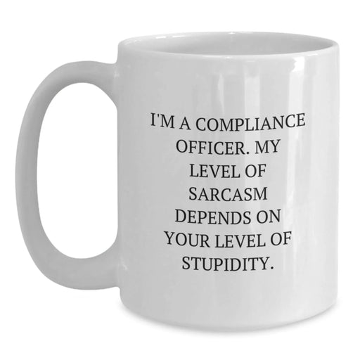 Funny Compliance Officer Mug Gifts for Men or Women Friends Coworkers - Valentine's Unique Presents from Family and Family Members - Main
