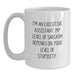 Executive Assistant Funny Coffee Mug, Unique Gifts for Valentine's, White Ceramic Mug with Sassy Quote from Executive Assistant - Main