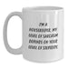 Funny Quote Housekeeper Gifts White Coffee Mug, Housekeeper Birthday Unique Gifts from Friends, Funny White Coffee Mug for Housekeeper, Sarcasm Level Gifts for Housekeeper - Main