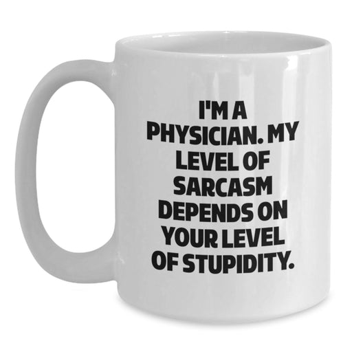 Funny Physician Gifts White Coffee Mugs for Doctor from Family Friends Coworkers 11oz 15oz Ceramic Microwave Safe - Main