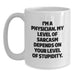 Funny Physician Gifts White Coffee Mugs for Doctor from Family Friends Coworkers 11oz 15oz Ceramic Microwave Safe - Main