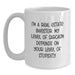 Funny Real Estate Investor Gifts for Him - White Coffee Mug - Valentine's Unique Gifts from Friends - I'm A Real Estate Investor. My Level Of Sarcasm Depends On Your Level Of Stupidity. - Main