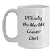 Gifts from Friends for the World's Coolest Clerk, Funny Clerk Mug, White Coffee Mug for Mother's Day Unique Gifts - Main