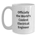 Funny Electrical Engineer Gifts for Men, White Coffee Mug Inspired by 'Officially The World's Coolest Electrical Engineer' for Father's Day Unique Gifts - Main
