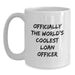 Funny Loan Officer Gifts for Valentine's, White Coffee Mug, 'Officially The World's Coolest Loan Officer' Quote, Unique - Main