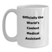 Funny Medical Assistant Gifts from Friends, Unique Medical Assistant White Coffee Mug for Medical Assistant, Officially The World's Coolest Medical Assistant - Main