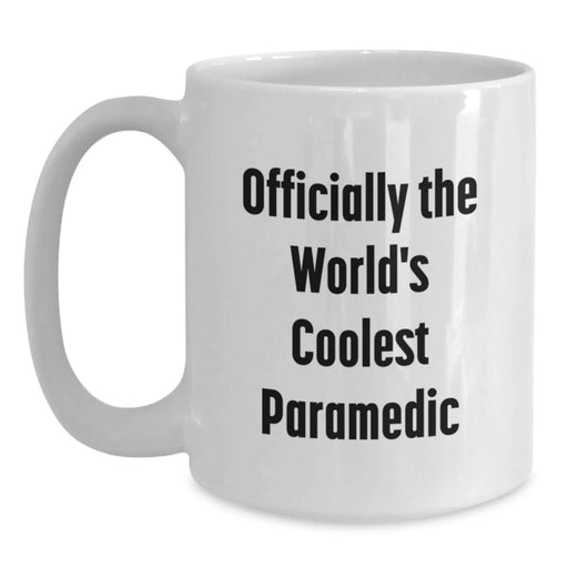 Funny Rescue Worker Gifts for Men - Officially The World's Coolest Rescue Worker White Coffee Mug, Perfect Birthday Present from Friends to Family - Main