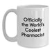 Funny 'Officially The World's Coolest Pharmacist' White Coffee Mug Gifts for Birthday, Best Pharmacist Gifts from Friends - Main