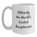 Cute Receptionist Gifts, Funny Quote White Coffee Mug for Receptionist, Unique Valentine's Gifts from Friends to Receptionist - Main
