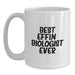 Funny Biologist Gifts for Mom, White Coffee Mug, Best Effin' Biologist Ever Quote, Unique Mother's Day Presents from Family - Main