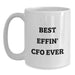 Funny CFO Gifts for Him, 'Best Effin' CFO Ever' White Coffee Mug, Valentine's Unique Gifts from Men to Men - Main