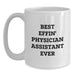 Funny Physician Assistant Gifts from Friends for Men - Best Effin' Physician Assistant Ever White Coffee Mug - Main