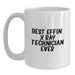 Funny X-Ray Technician Gifts from Friends Unique White Coffee Mugs - Best Effin' X-ray Technician Ever - Main