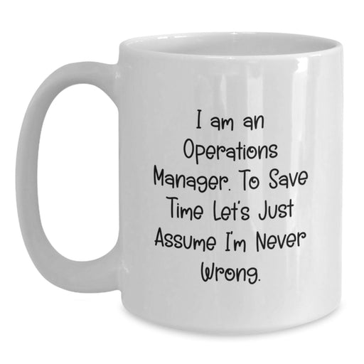 Gifts from Family, Funny White Coffee Mug for Operations Manager, Father's Day Unique Gifts - Main