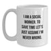 Social Worker Gift Ideas Funny Coffee Mug For Father's Day Unique Gifts from Family to Social Worker Friends - Main
