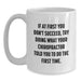 Gifts from Family to Chiropractor - Cute White Coffee Mug for Dad on Father's Day, Inspirational Quote 'If At First You Don't Succeed, Try Doing What Your Chiropractor Told You To Do The First Time.' - Main