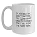 Funny PE Teacher White Coffee Mug, If At First You Don't Succeed, Gifts from Friends for Birthday, Cute PE Teacher Mugs - Main